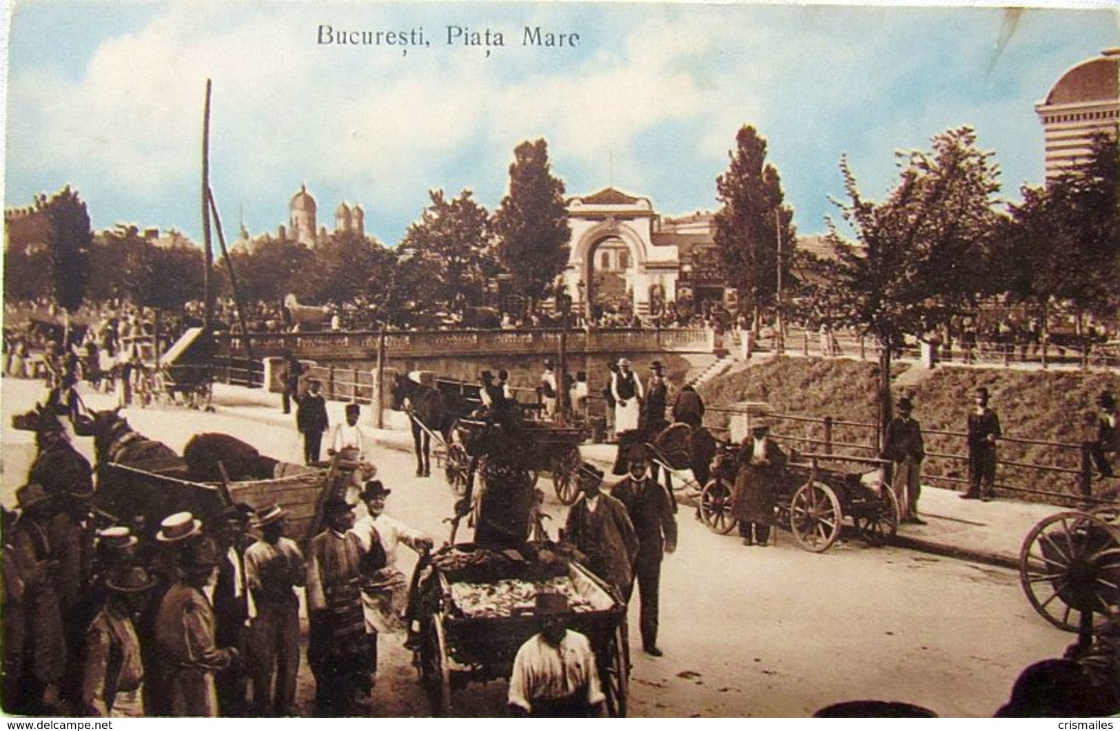 BUCURESTI 1910, CENTRUL Vechi, PIATA Mare UNIRII, Vanzator, Unused - Roumanie